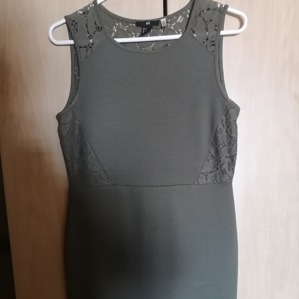 H&M Army Green Mid length dress